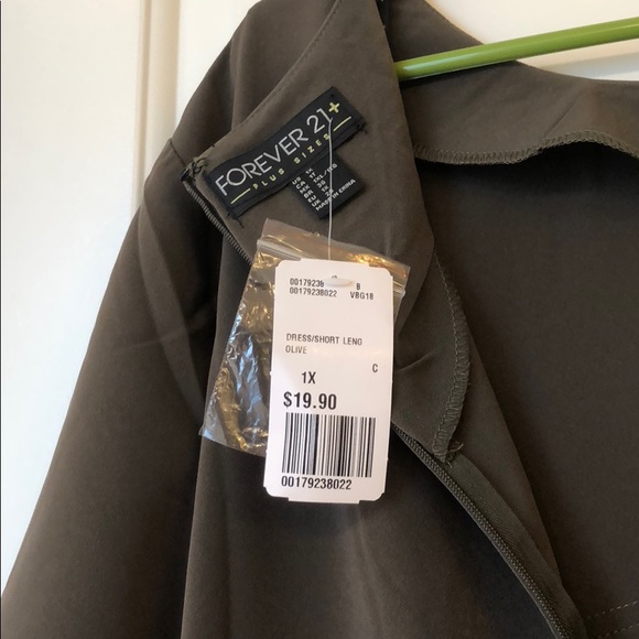 Forever21+ Army Green Dress - Picture 5 of 5